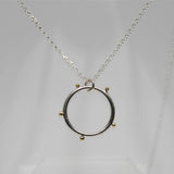 Circle Necklace, Silver & Gold