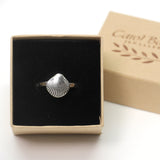 Sterling silver cockle shell ring size M