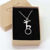 Stag on Circle Necklace