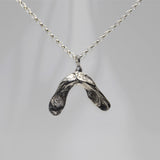 One Sycamore Seed Necklace